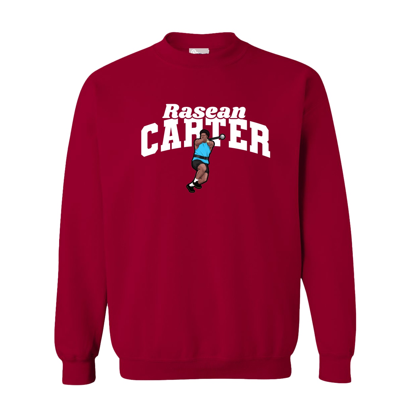 Fleece Crew — Signature Arch in Cardinal