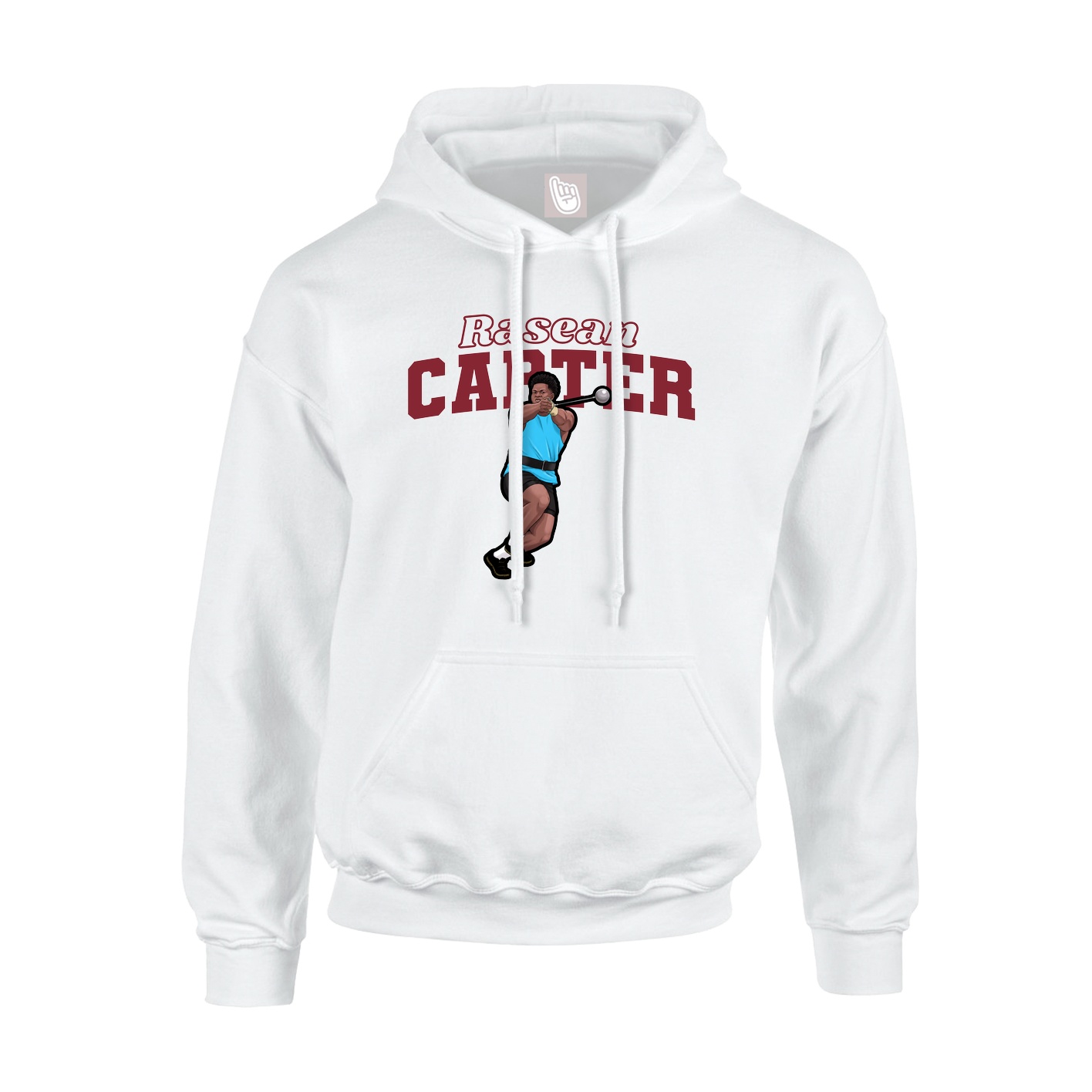 Hoodie — Name Arch in White