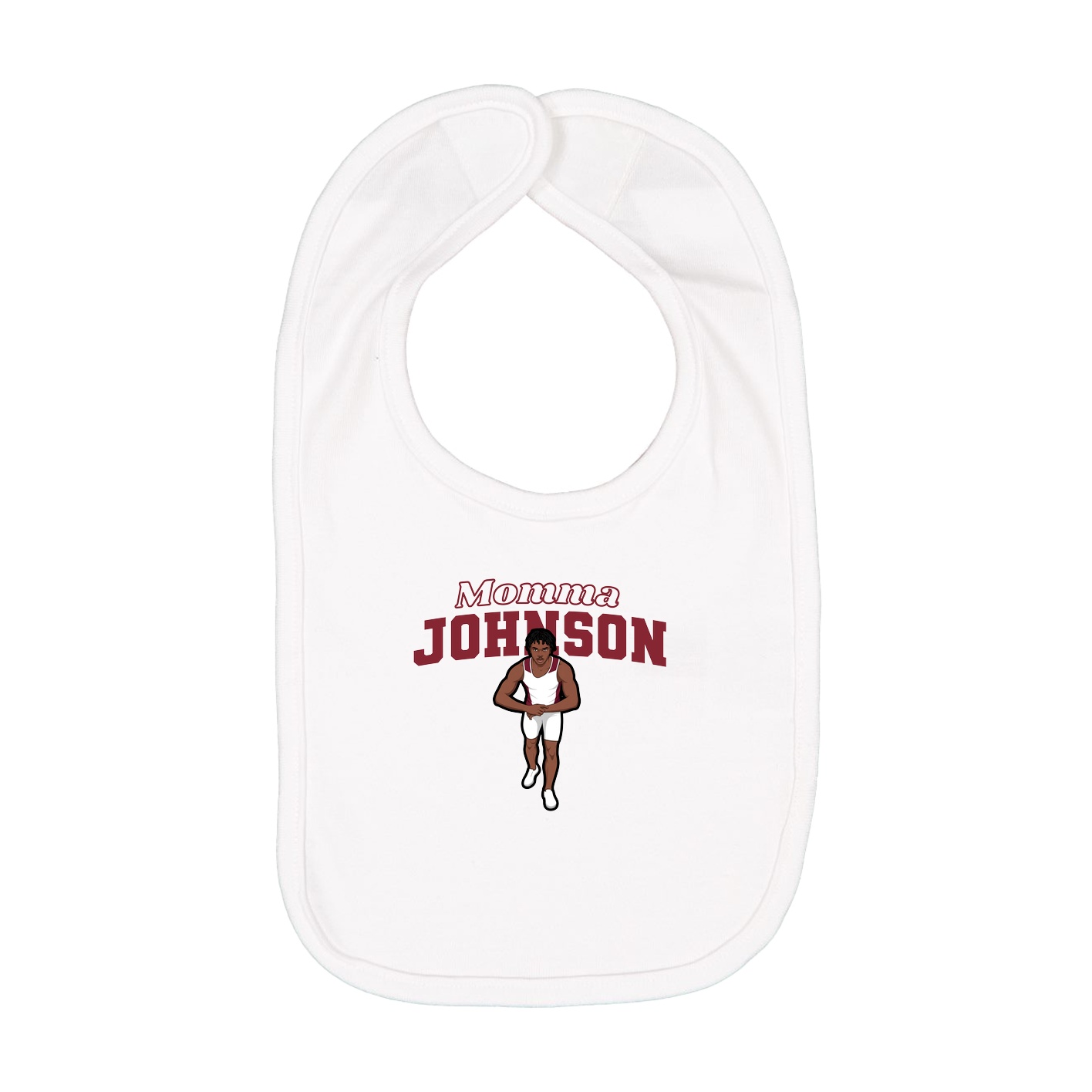 Infant Bib — Mothers Day Block in White