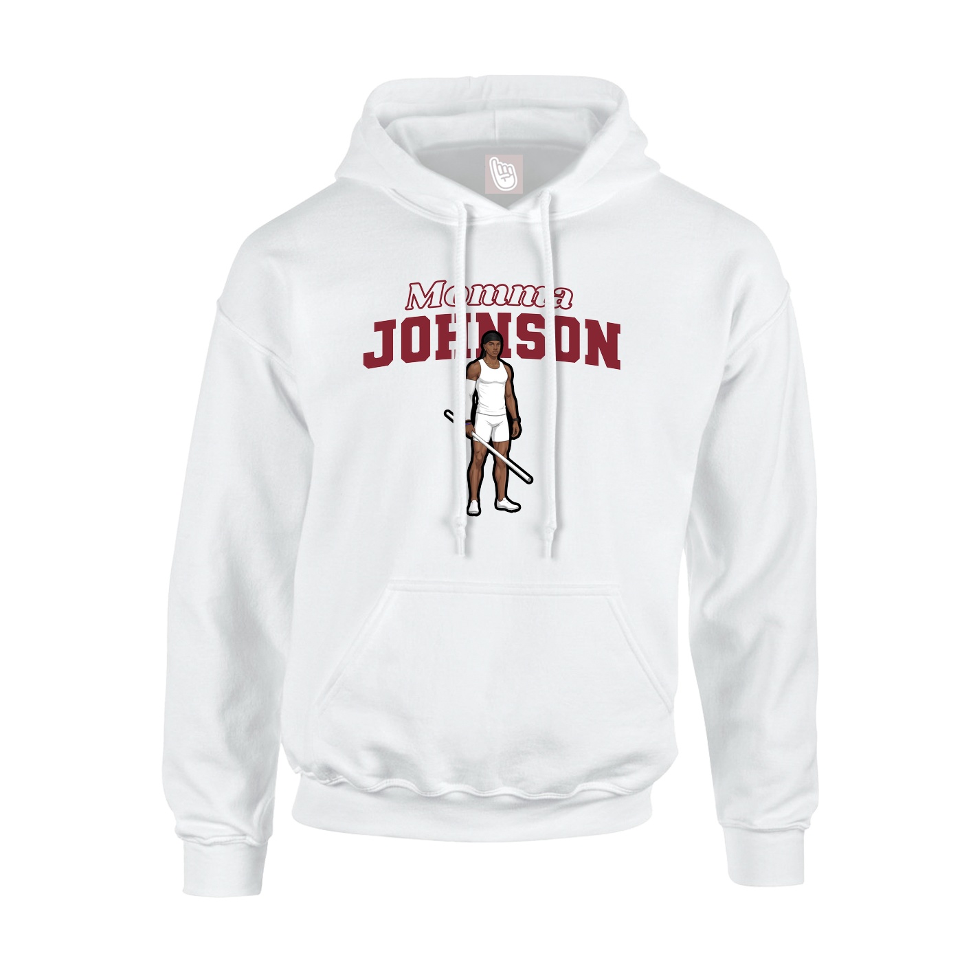 Youth Hoodie — Mothers Day Block in White