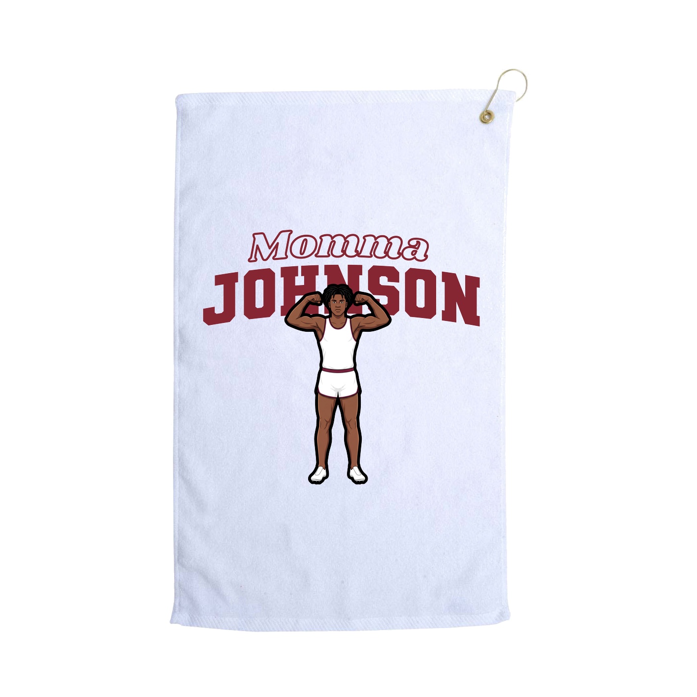 Golf Towel — Mothers Day Block in White
