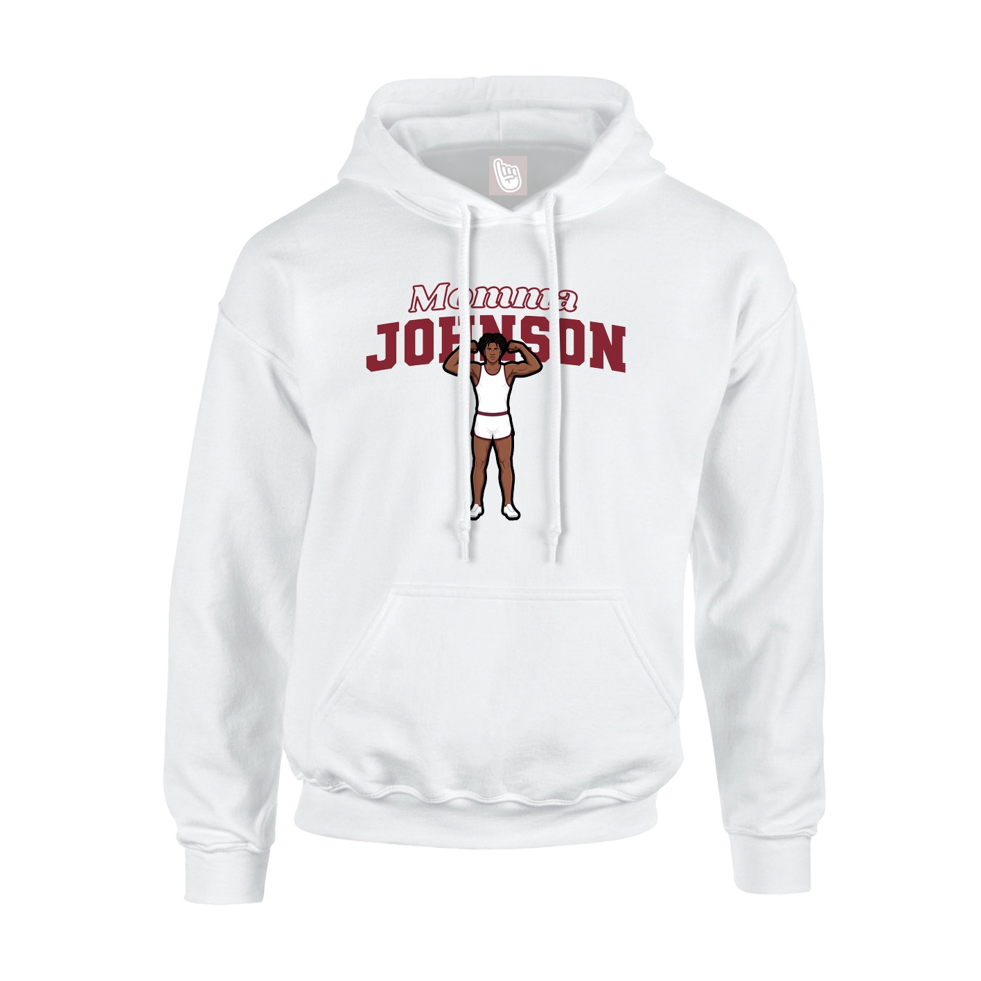 Youth Hoodie — Mothers Day Block in White