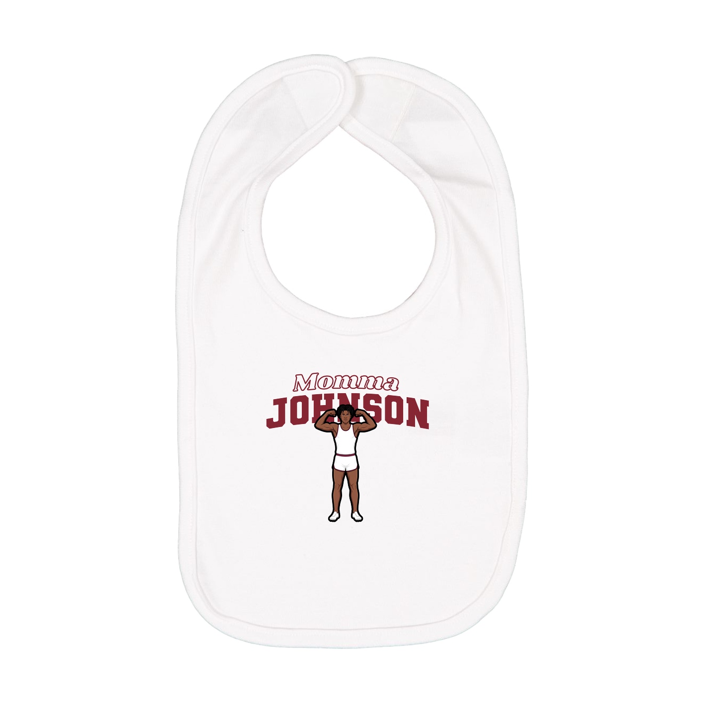 Infant Bib — Mothers Day Block in White