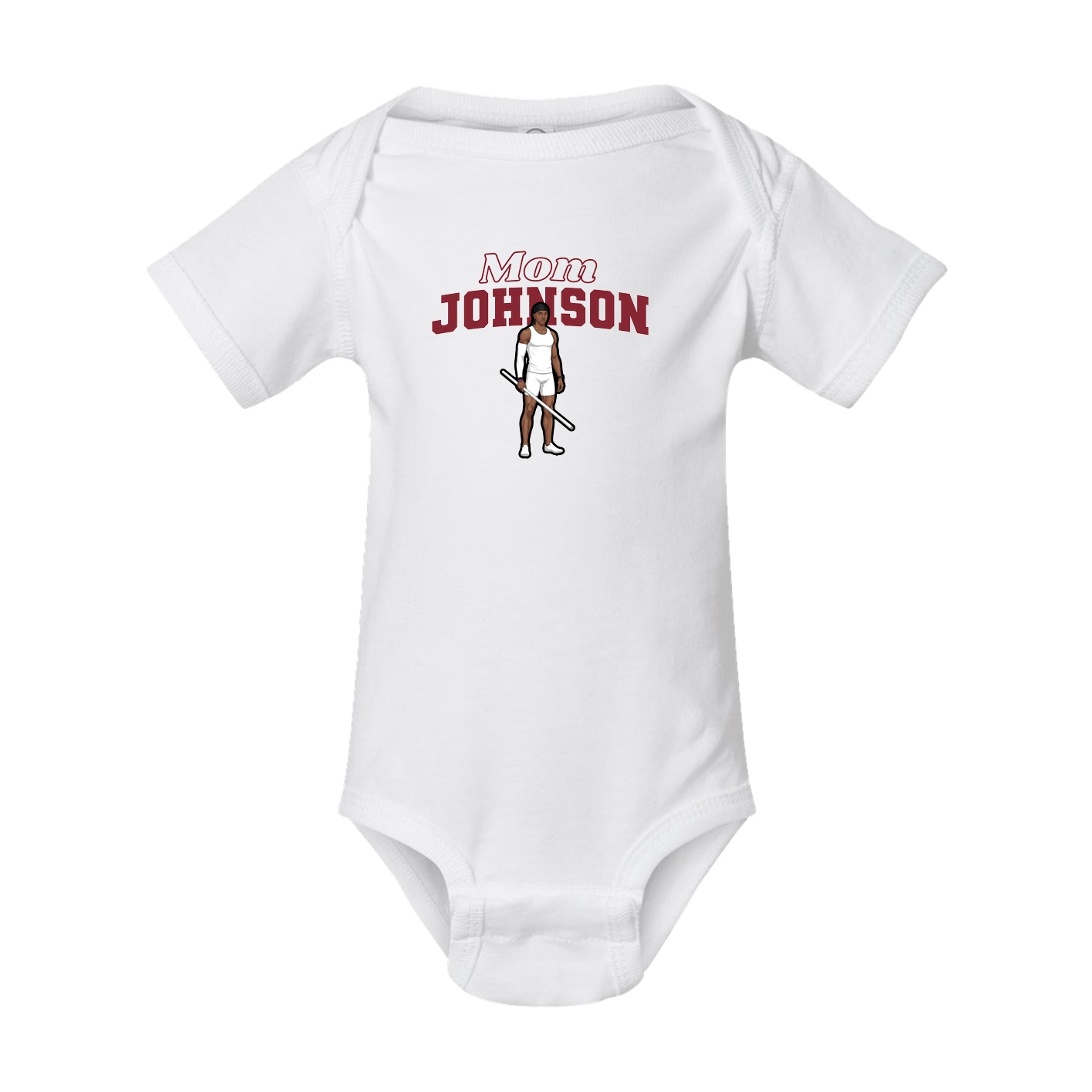 Baby Onesie — Mothers Day Block in White