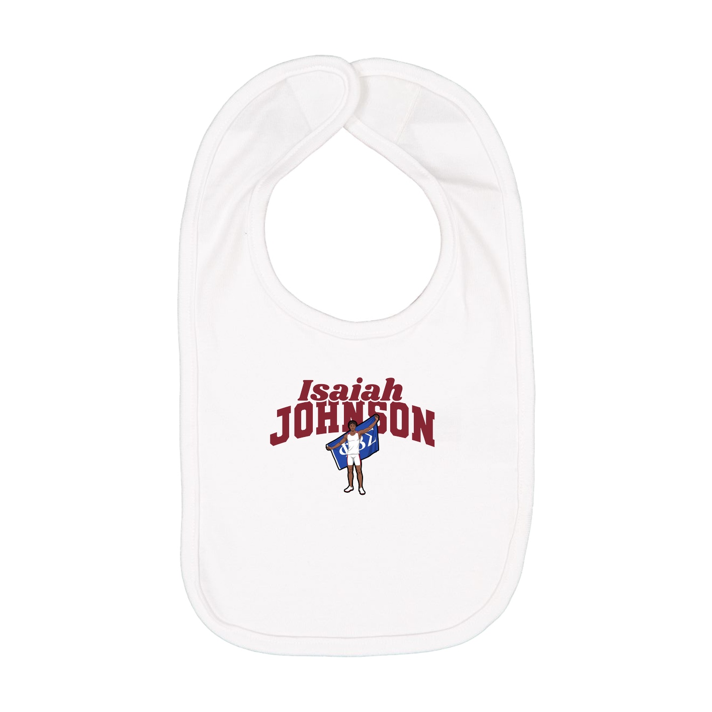 Infant Bib — Signature Arch in White
