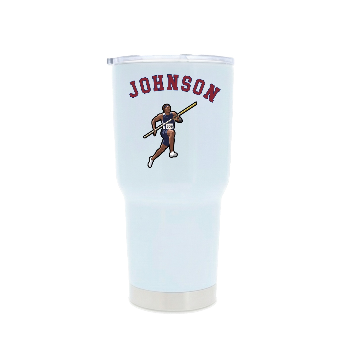 30oz Stainless Steel Tumbler — Shirsey Arch in White