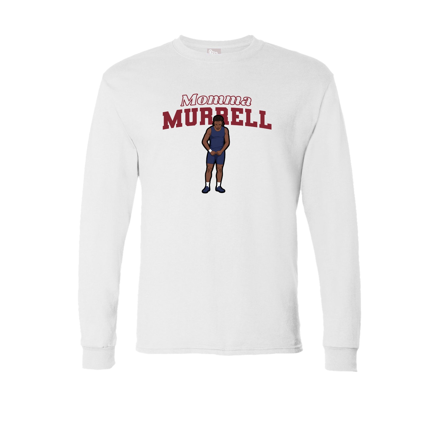 Long Sleeve Tee — Mothers Day Block in White