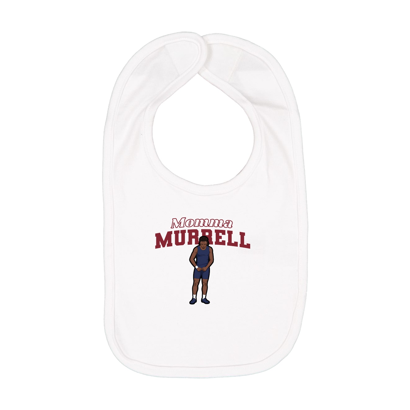 Infant Bib — Mothers Day Block in White