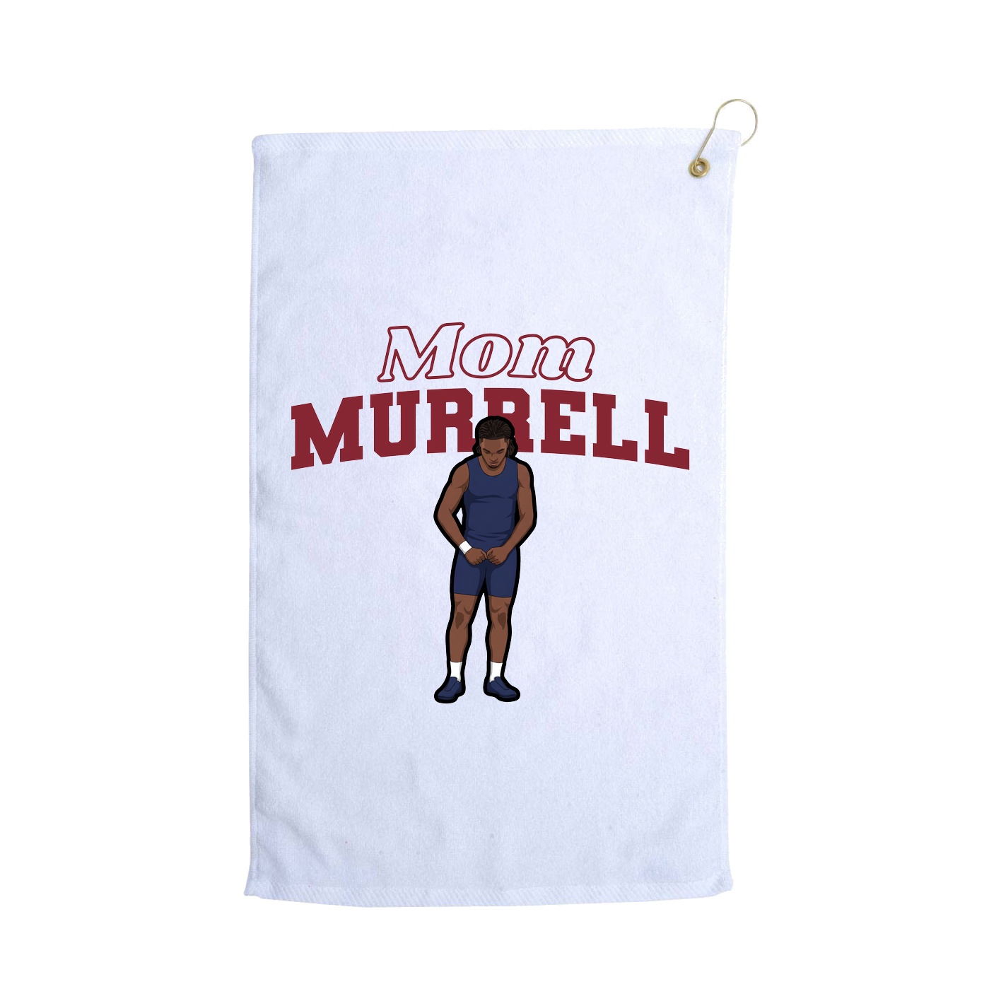 Golf Towel — Mothers Day Block in White