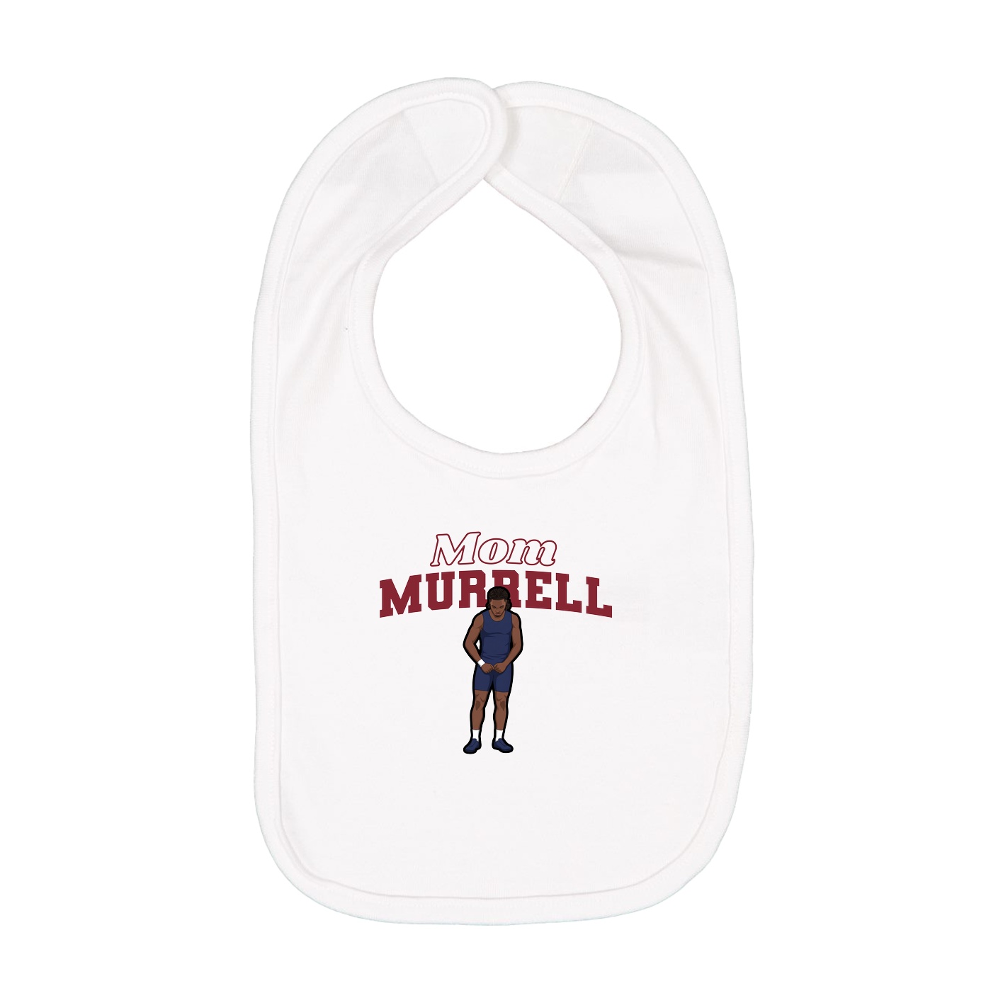 Infant Bib — Mothers Day Block in White