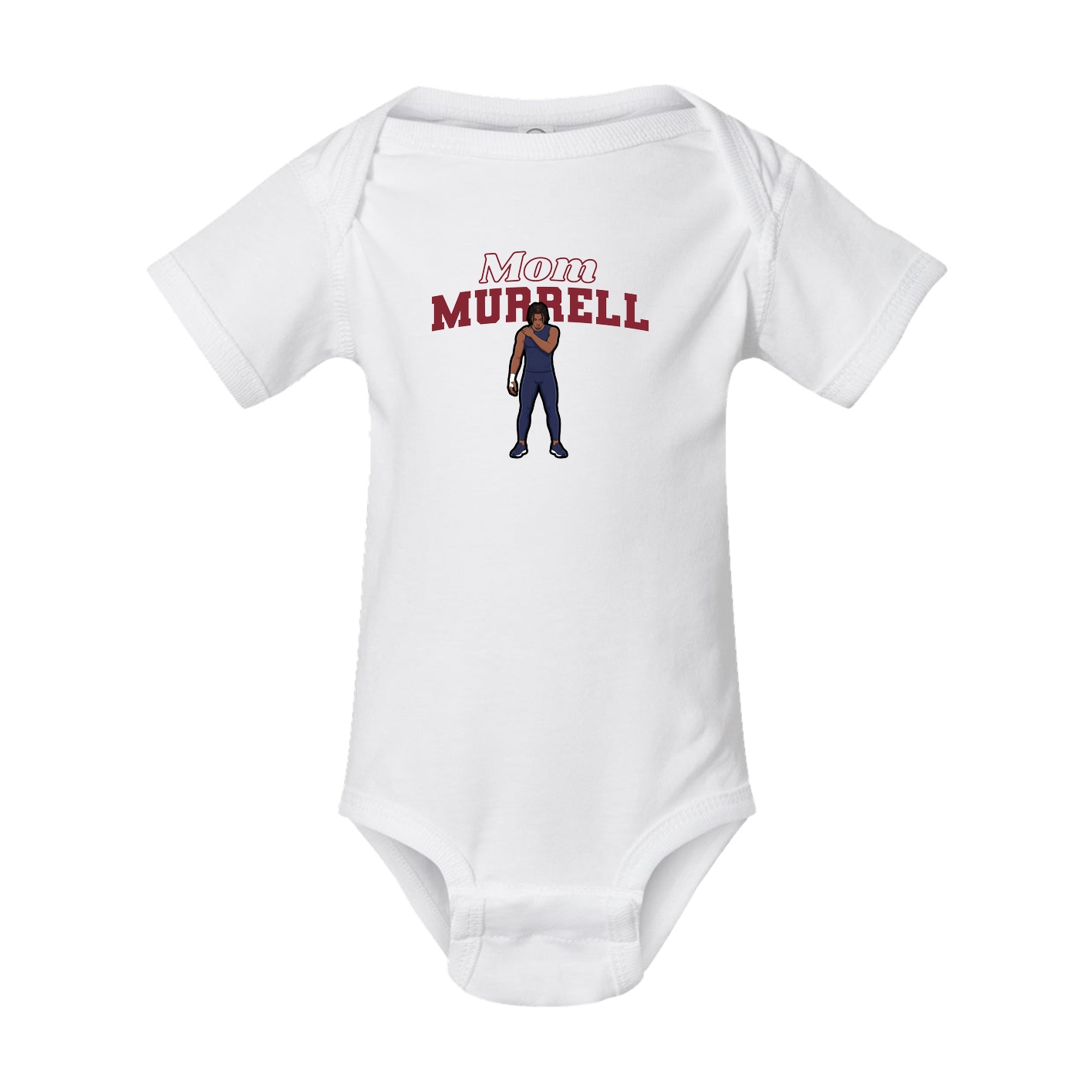 Baby Onesie — Mothers Day Block in White