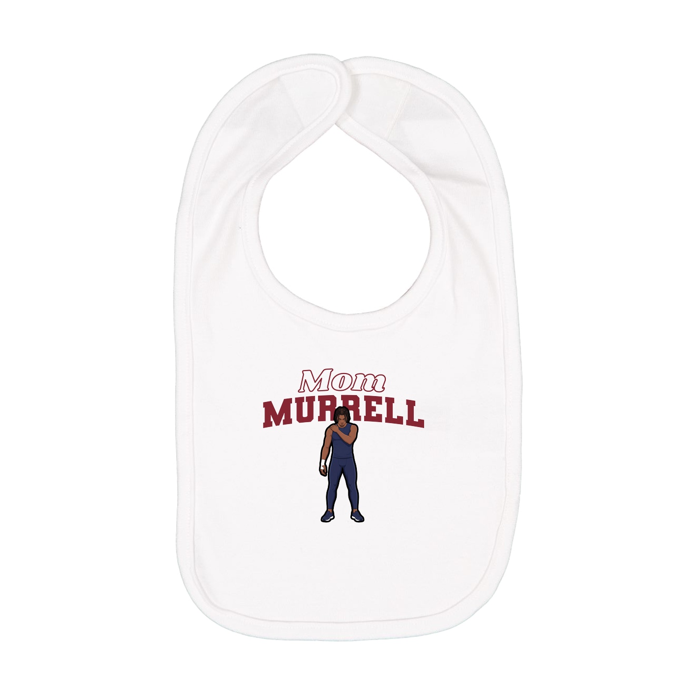 Infant Bib — Mothers Day Block in White