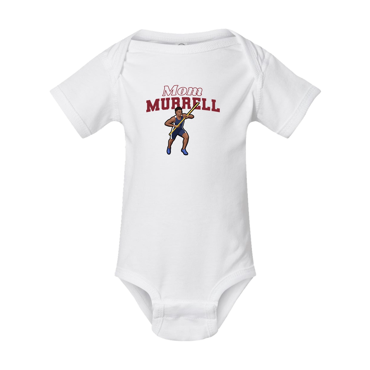 Baby Onesie — Mothers Day Block in White