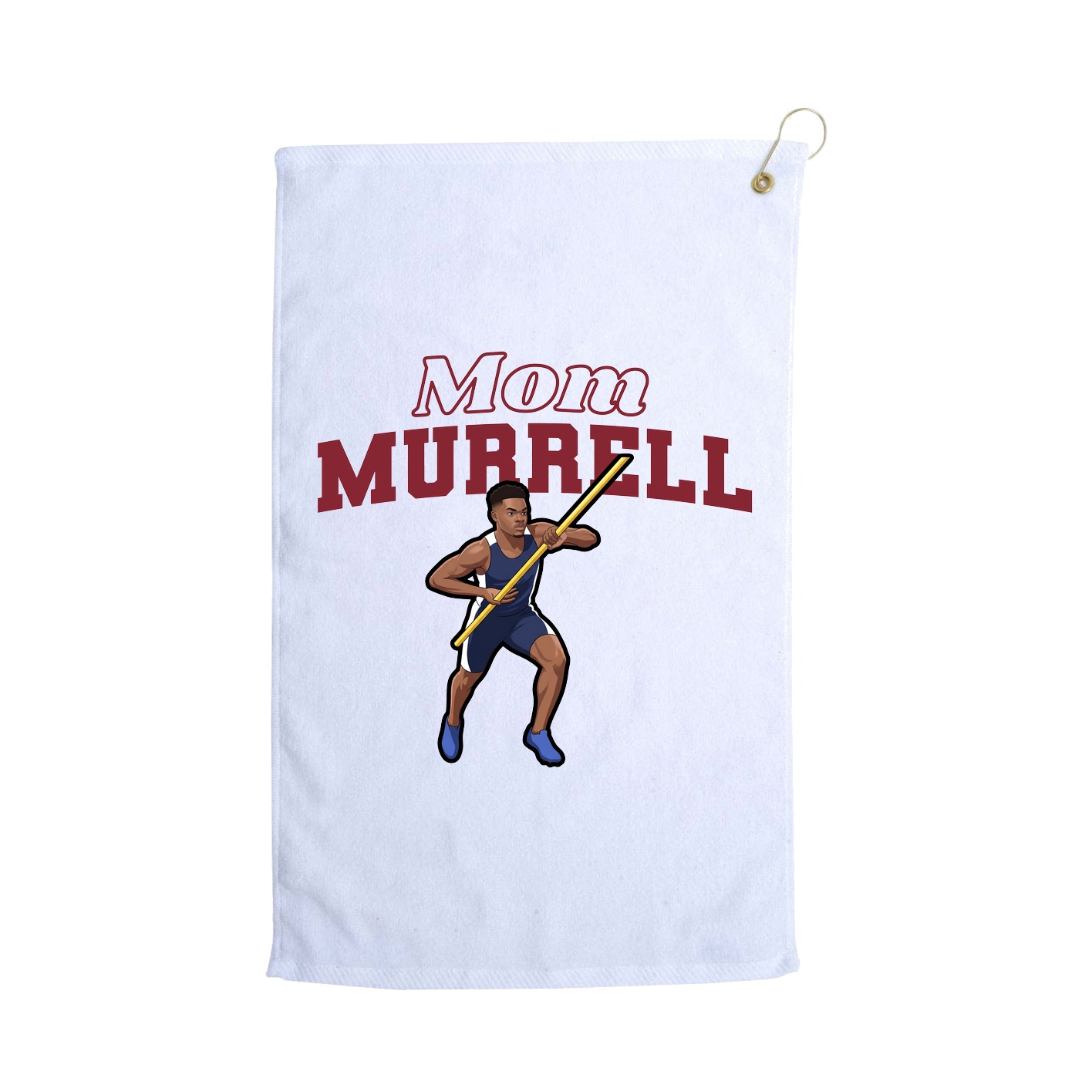 Golf Towel — Mothers Day Block in White
