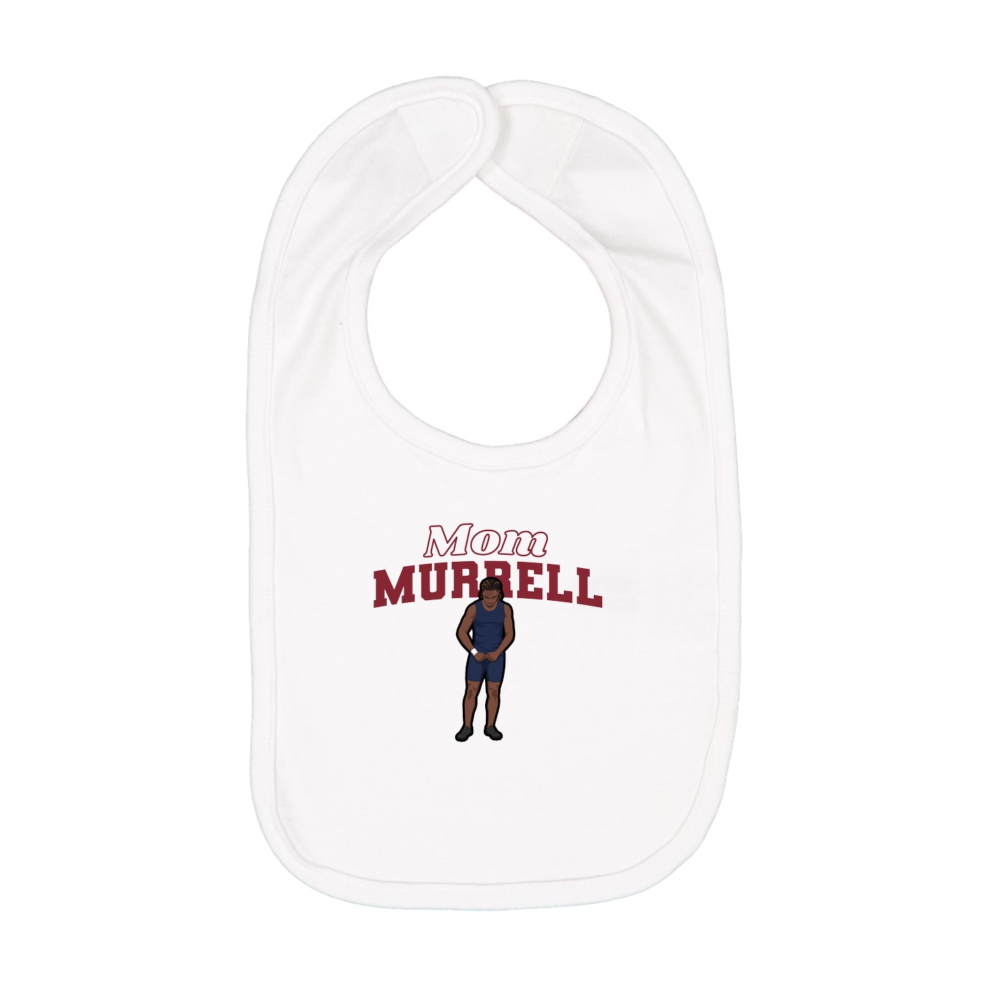 Infant Bib — Mothers Day Block in White