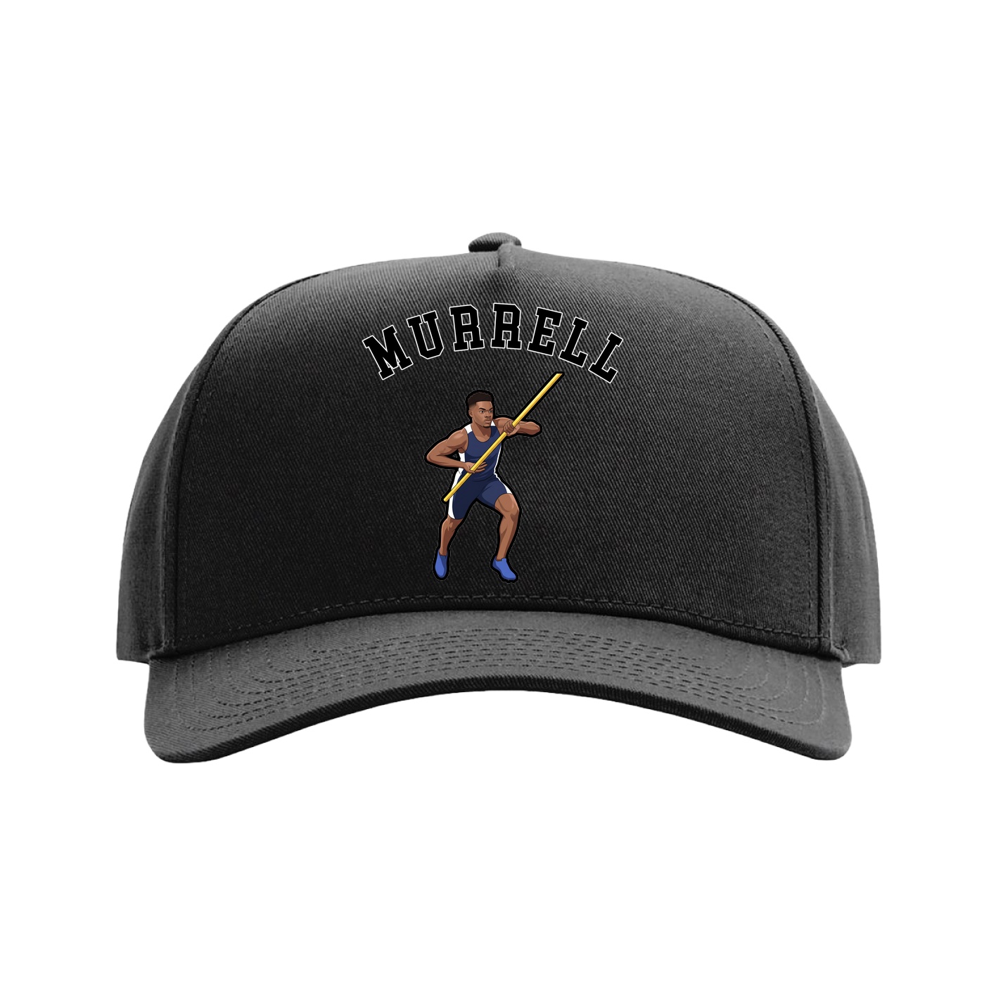 Full Fabric Five-Panel Champ Cap — Shirsey Arch in Black