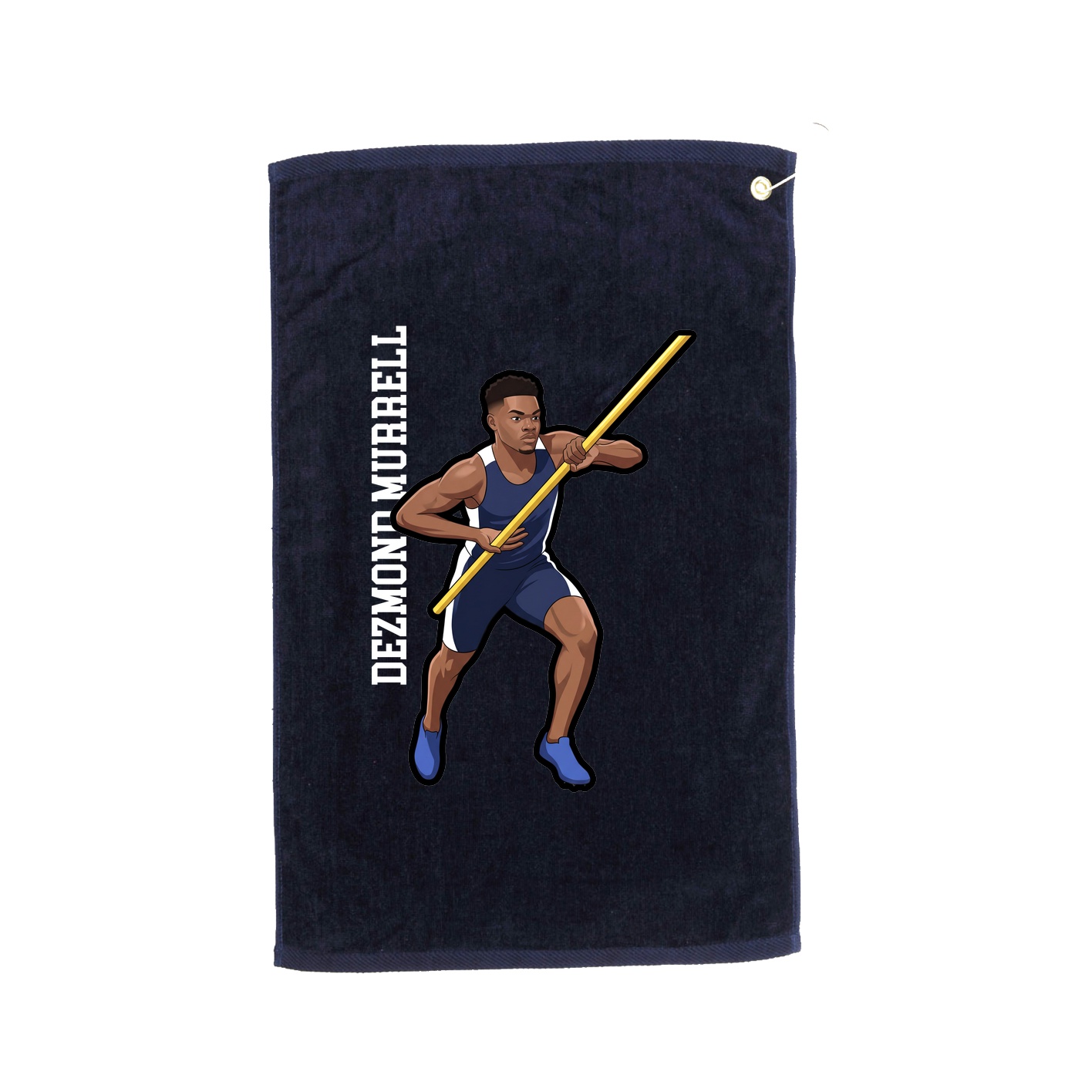Golf Towel — Name Vertical in Navy