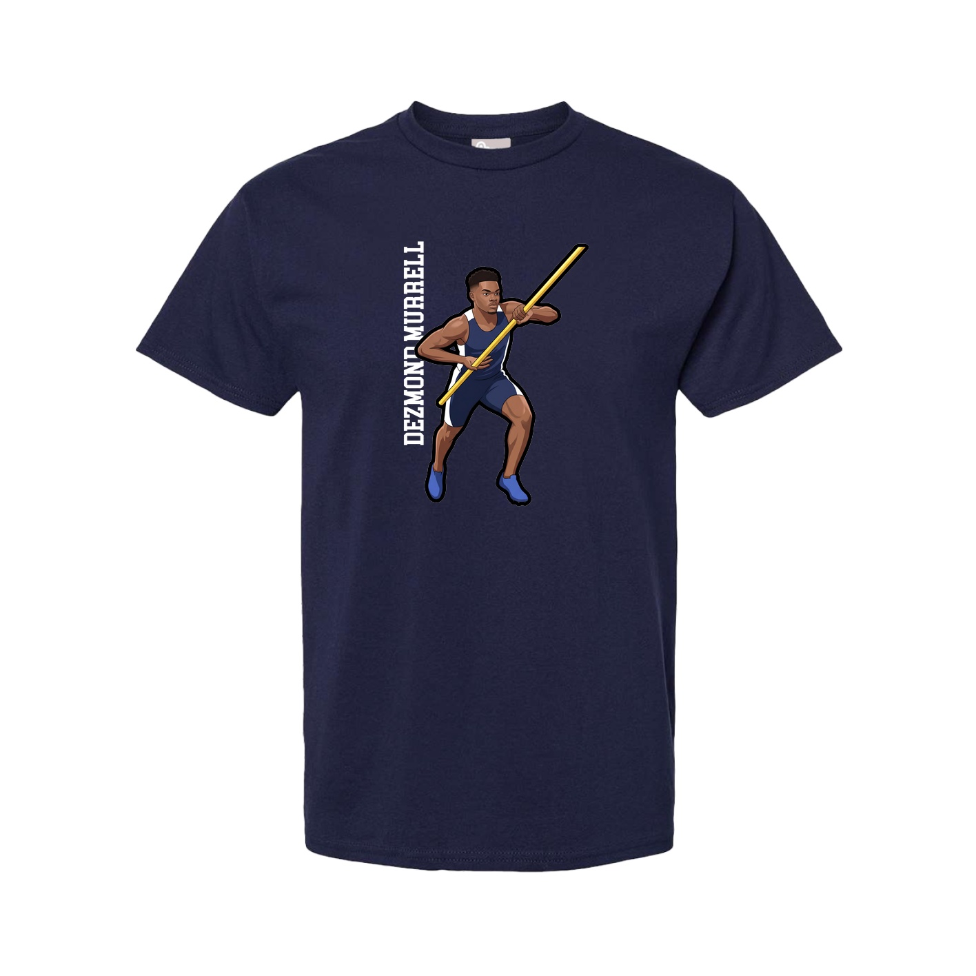 Tee — Name Vertical in Navy