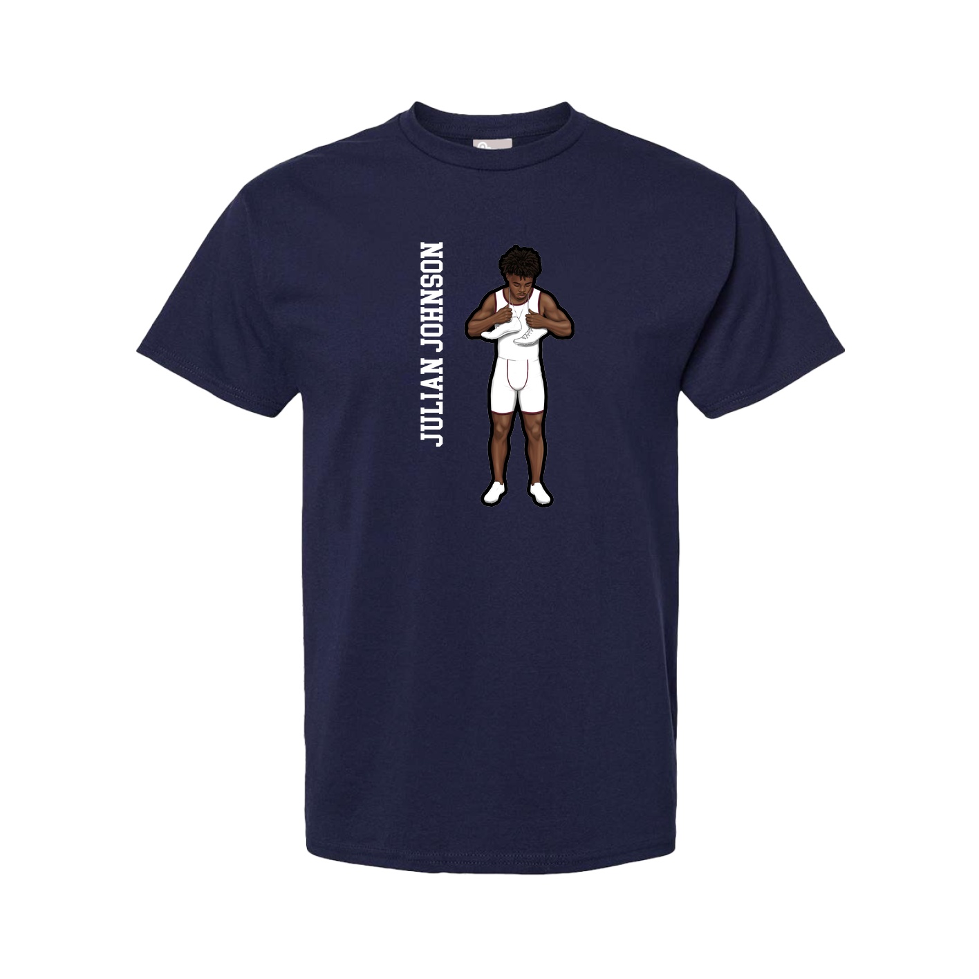 Youth Tee — Name Vertical in Navy