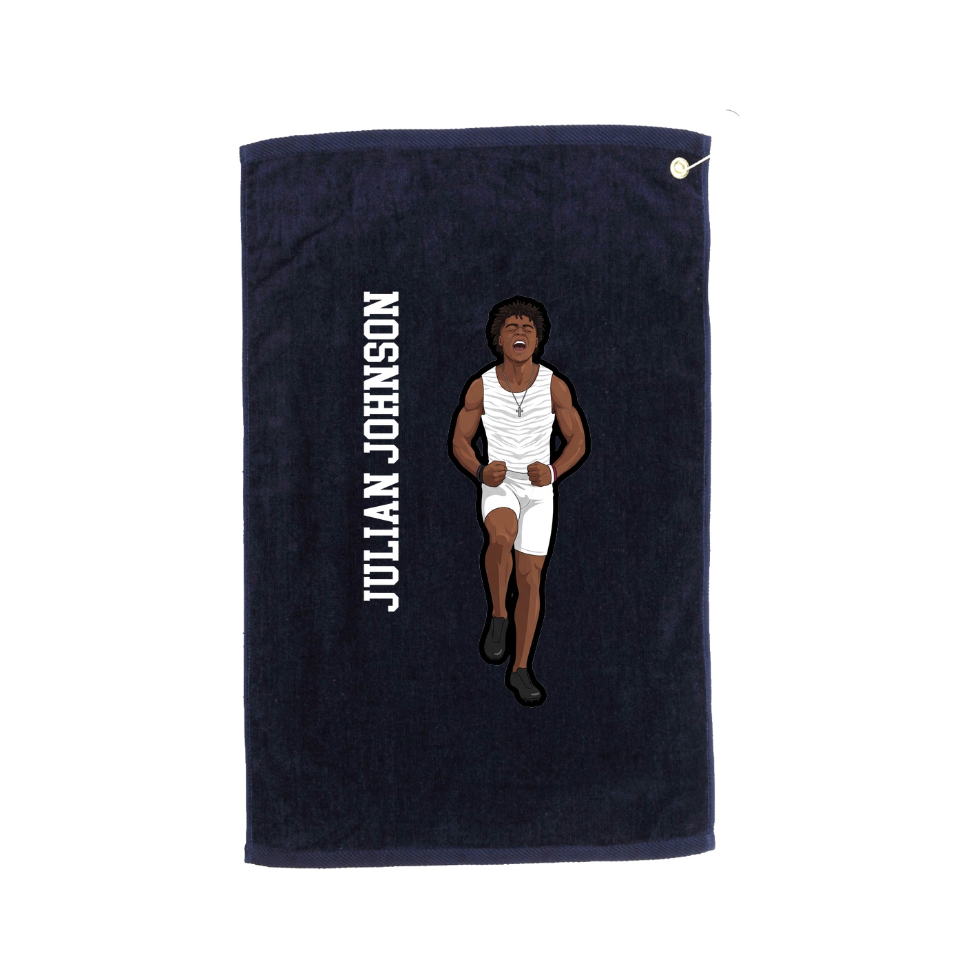 Golf Towel — Name Vertical in Navy