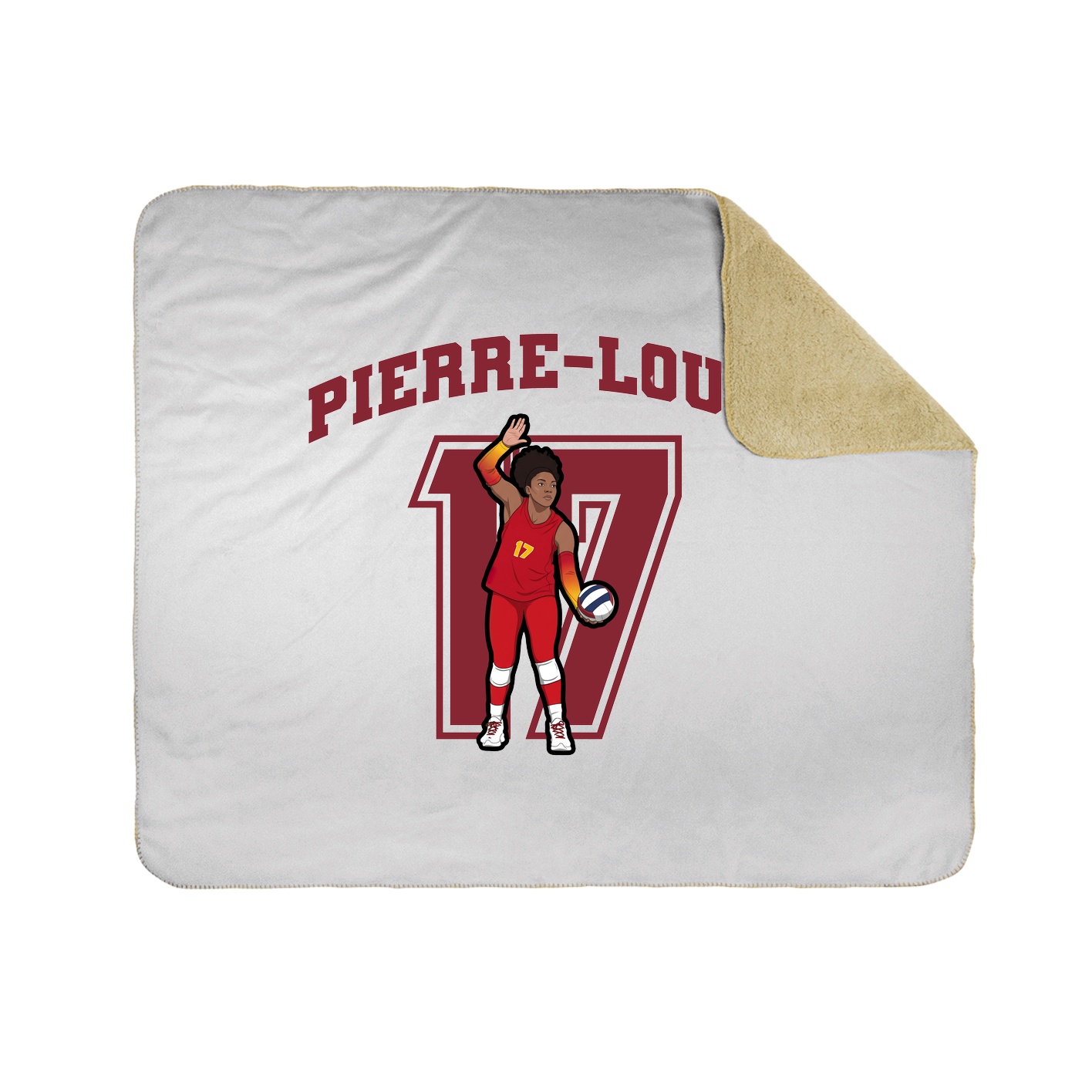 Throw Blanket — Number in White