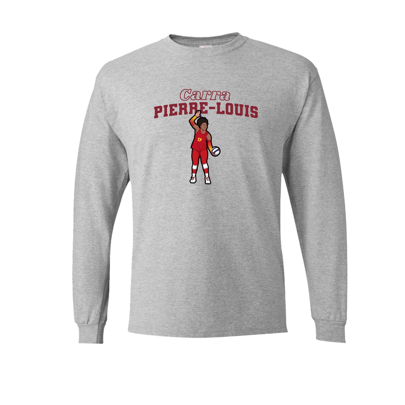 Long Sleeve Tee — Name Arch in Grey