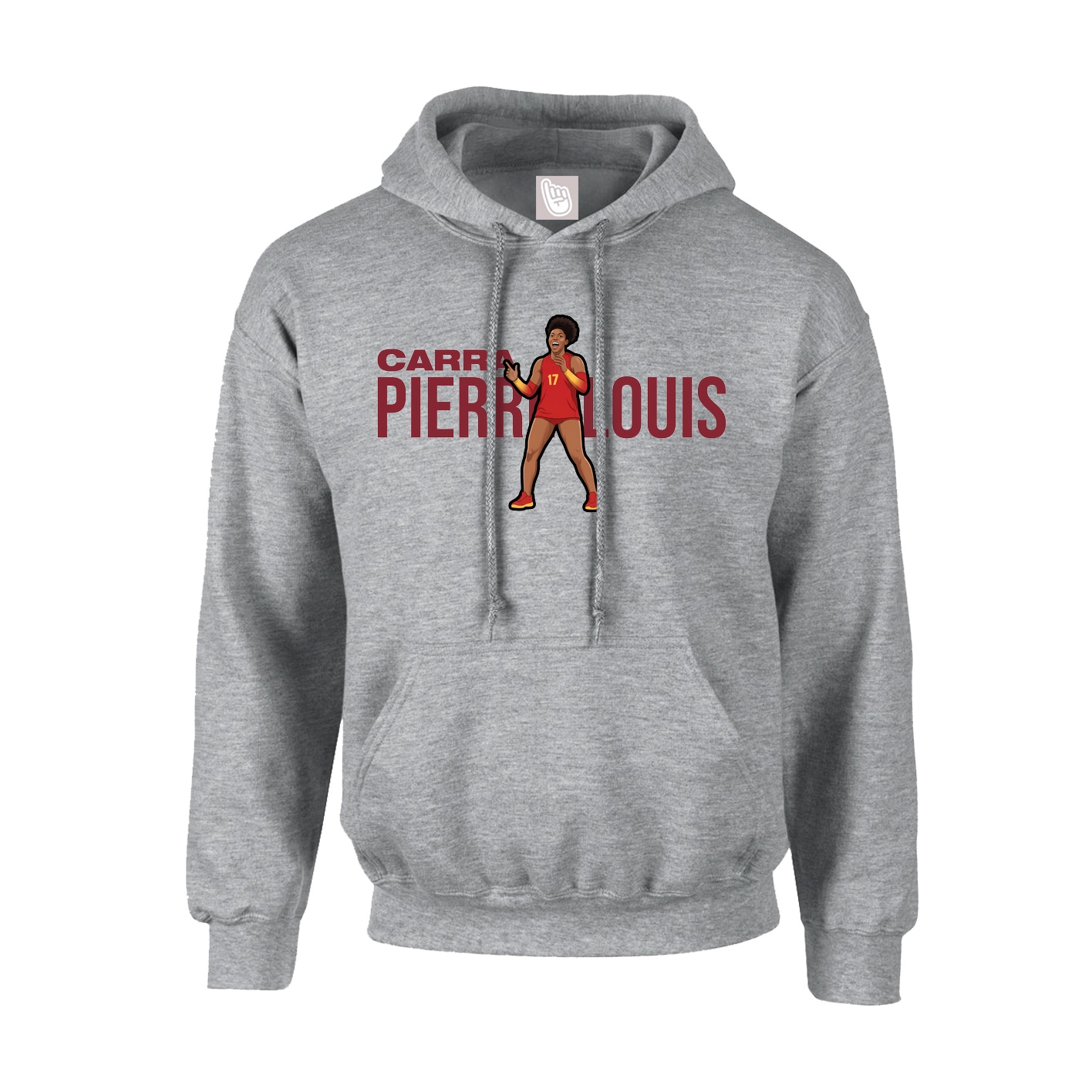 Hoodie — Player Name in Grey