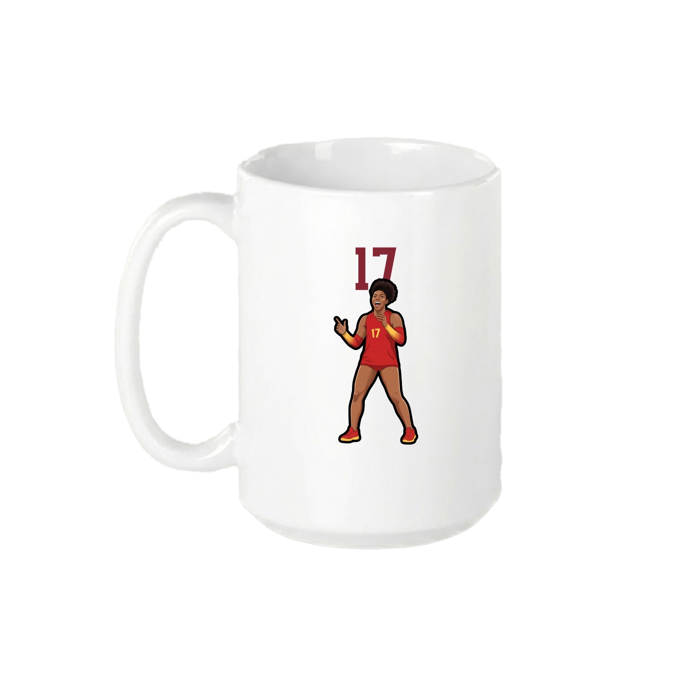 15oz Coffee Mug — Number Top in White