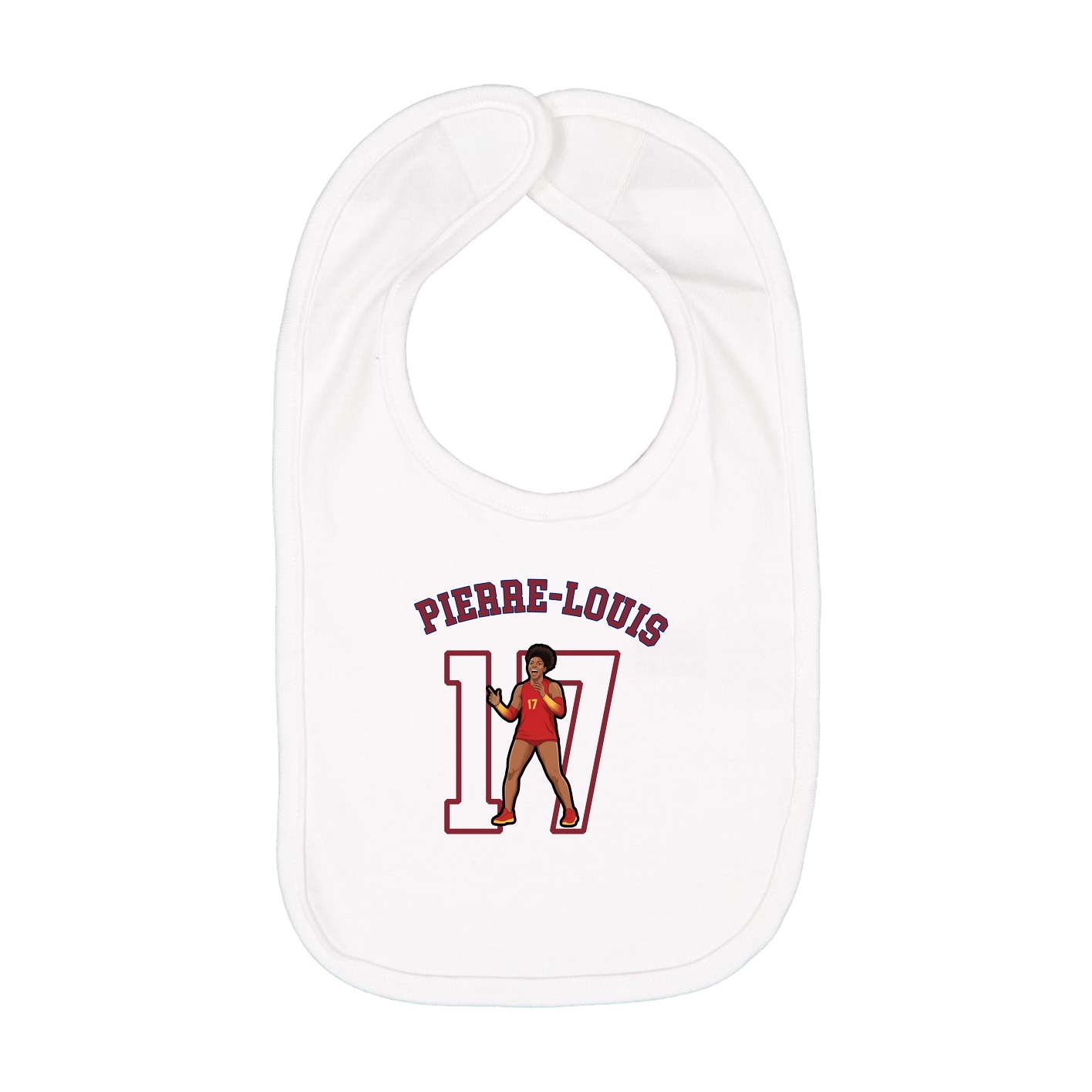 Infant Bib — Shirsey Arch in White