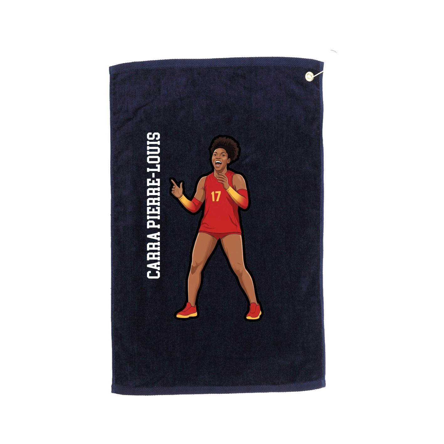 Golf Towel — Name Vertical in Navy