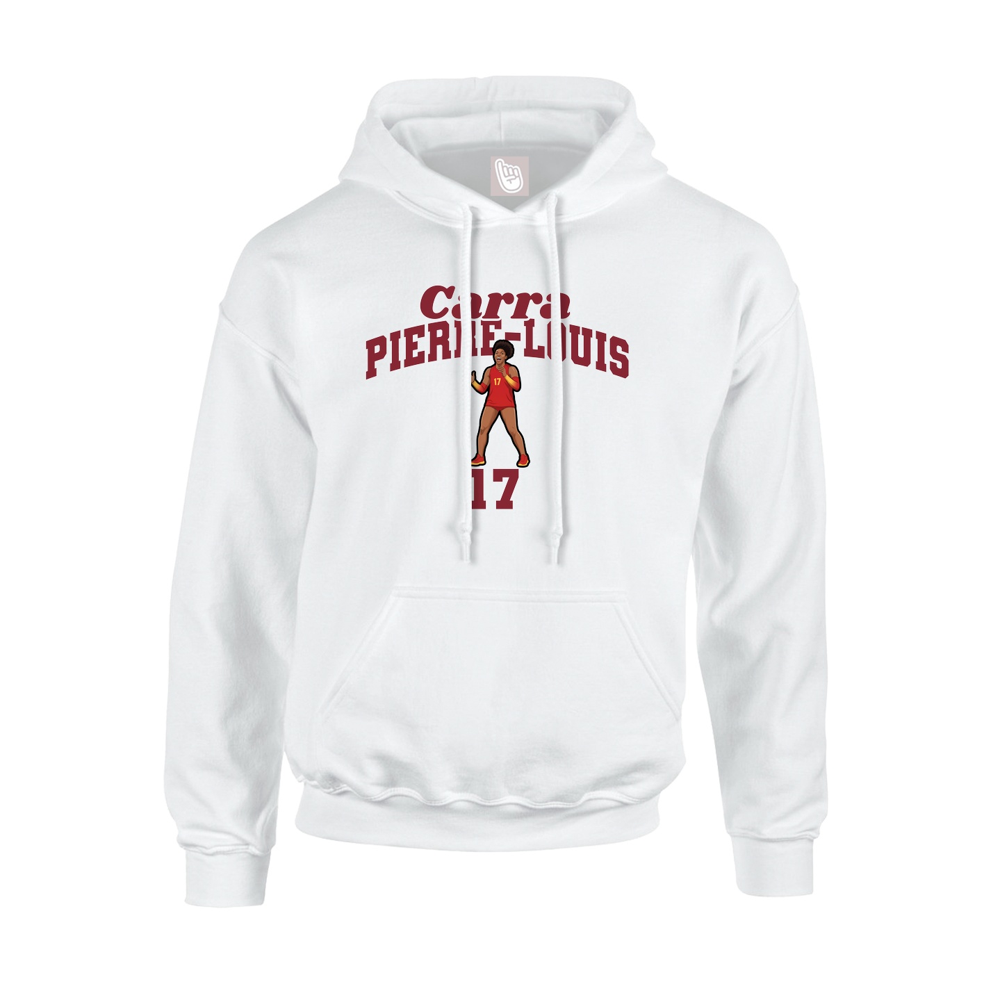 Youth Hoodie — Signature Arch in White
