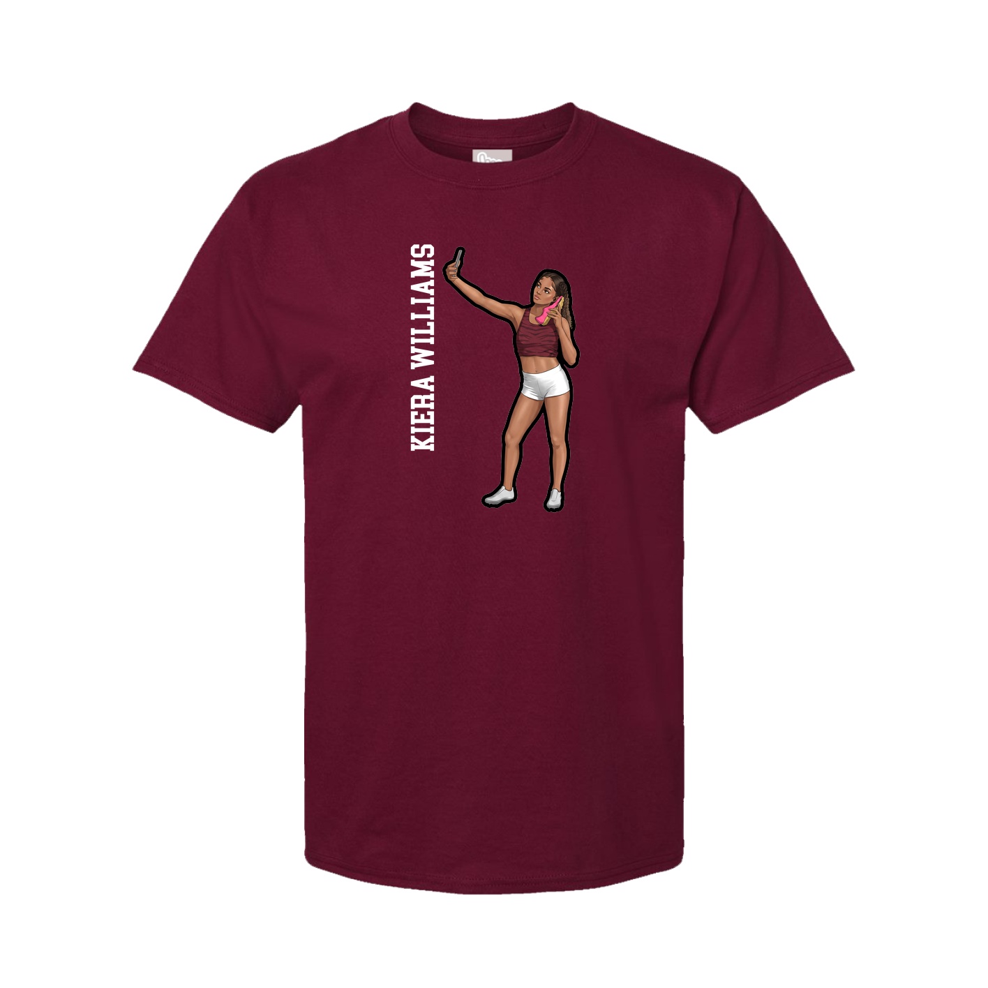Tee — Name Vertical in Cardinal