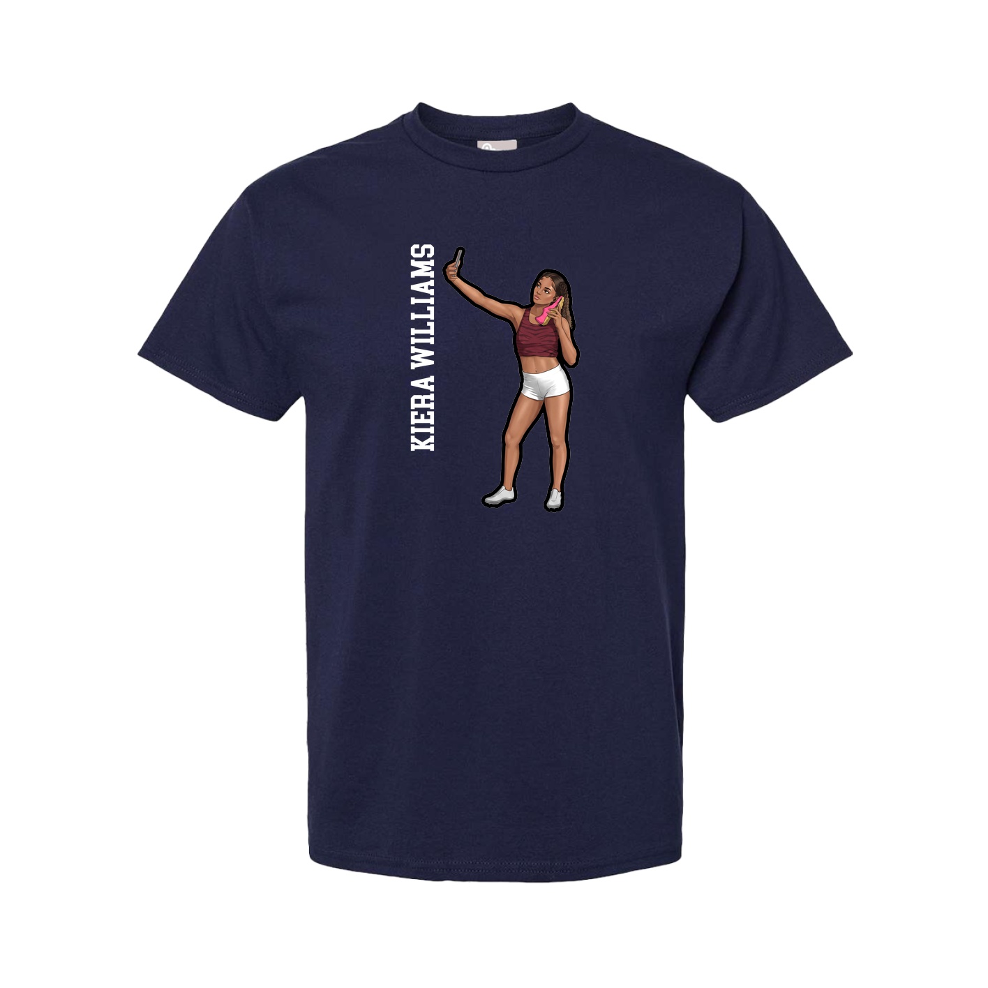 Youth Tee — Name Vertical in Navy