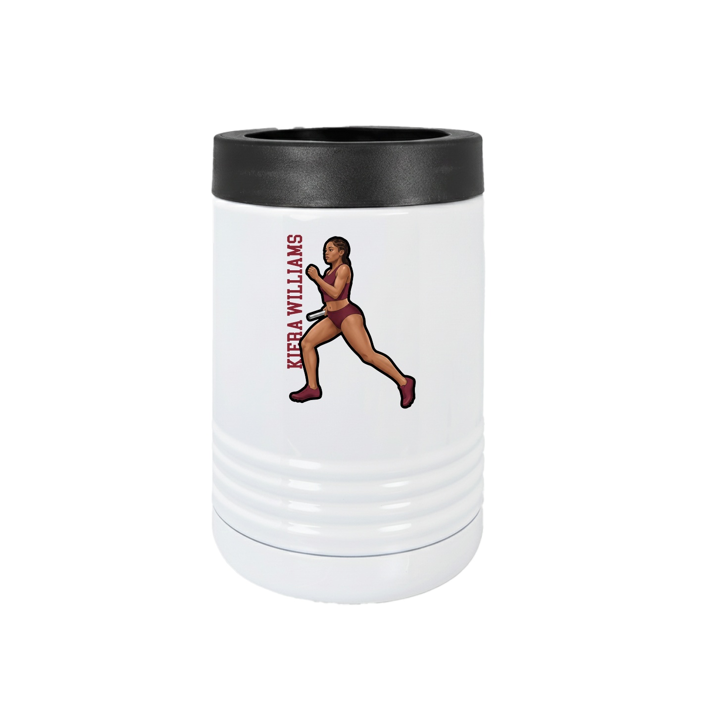 Beverage Holder — Name Vertical in White