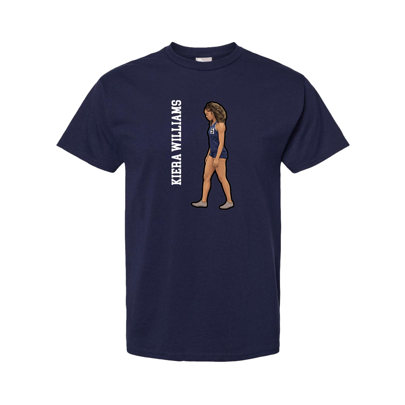 Youth Tee — Name Vertical in Navy