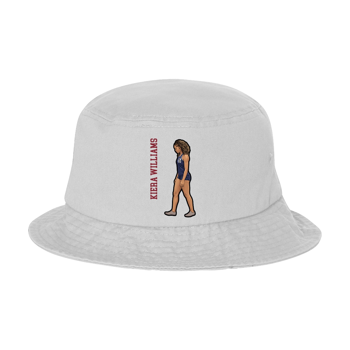 Bucket Cap — Name Vertical in White