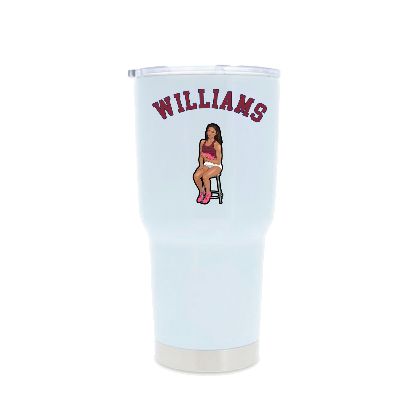 30oz Stainless Steel Tumbler — Shirsey Arch in White