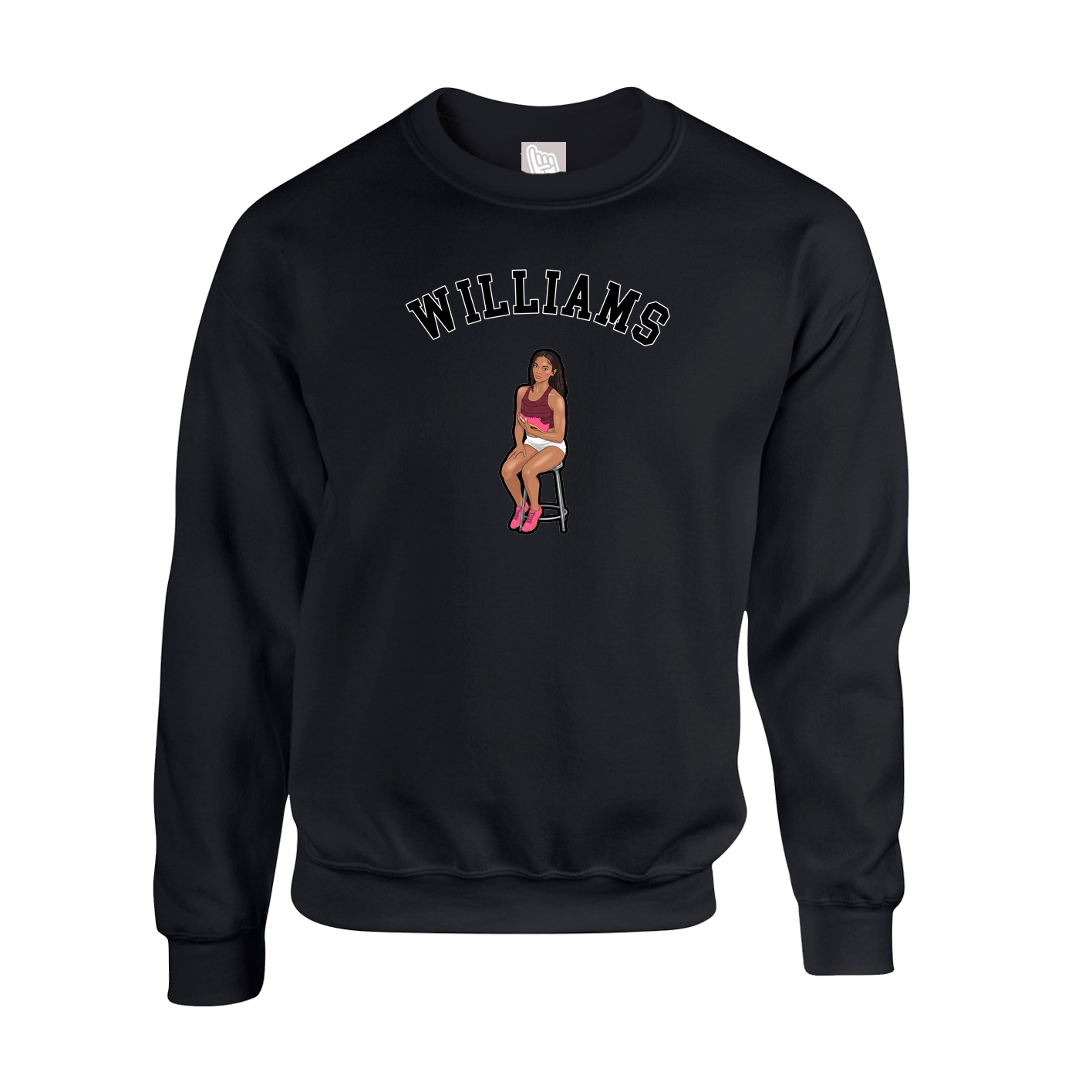Fleece Crew — Shirsey Arch in Black