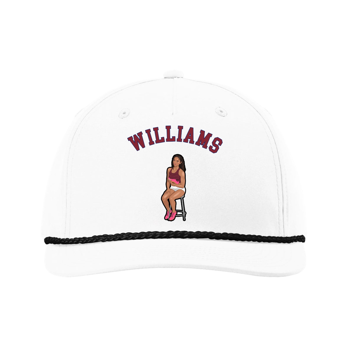 Five-Panel Classic Rope Cap — Shirsey Arch in White