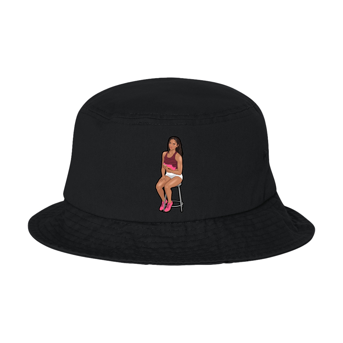 Bucket Cap — Name Vertical in Black