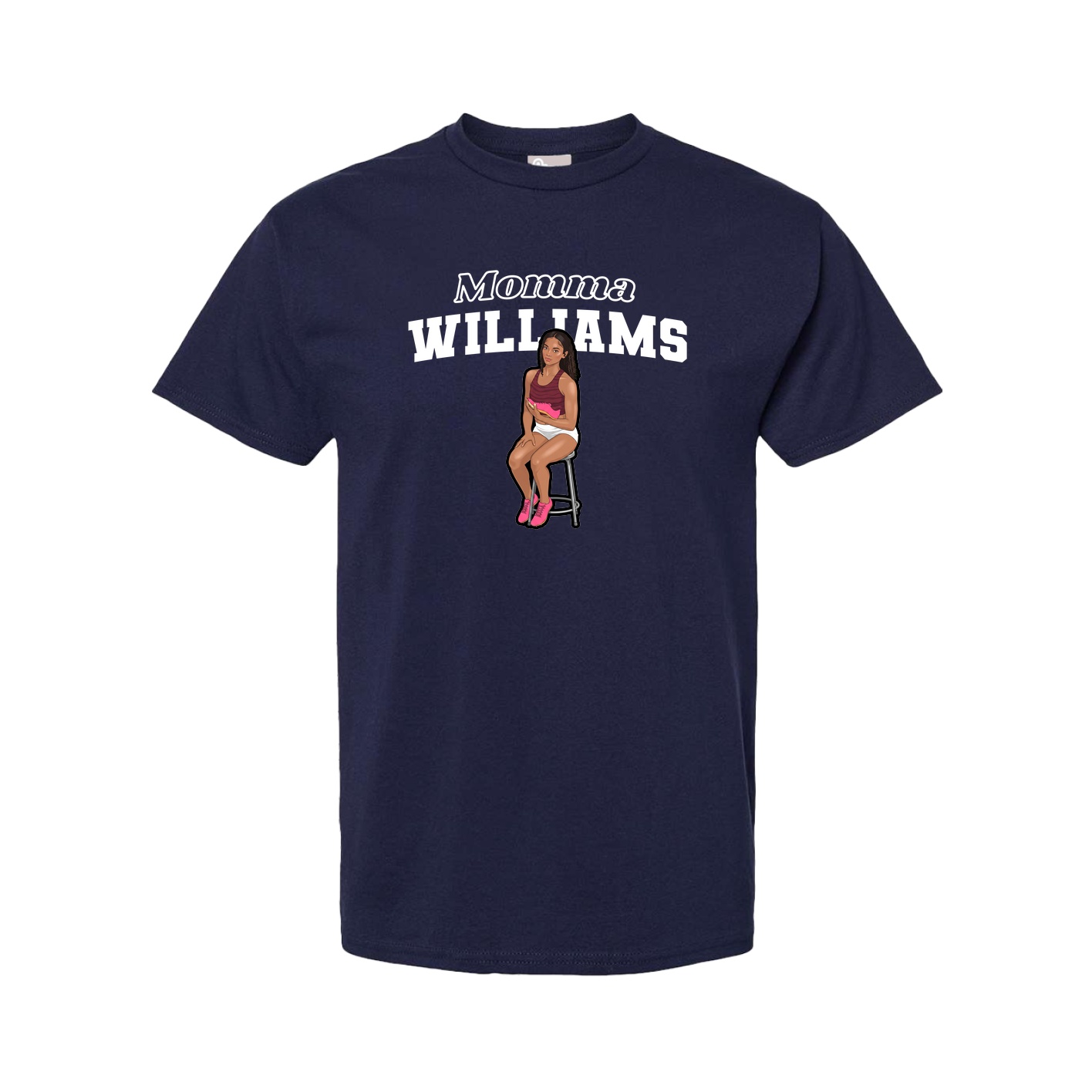 Youth Tee — Mothers Day Block in Navy