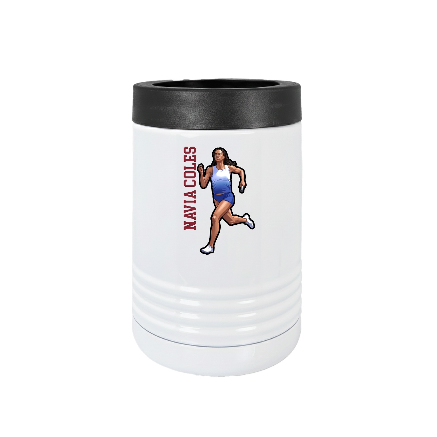 Beverage Holder — Name Vertical in White