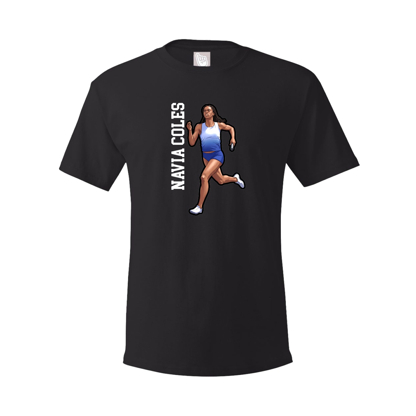 Youth Tee — Name Vertical in Black