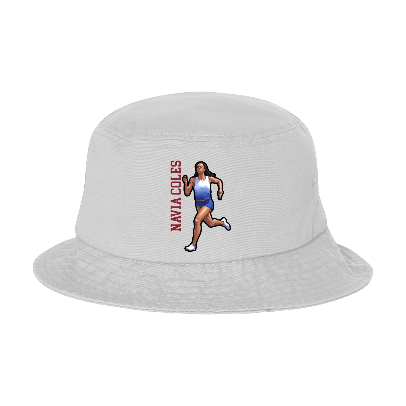 Bucket Cap — Name Vertical in White