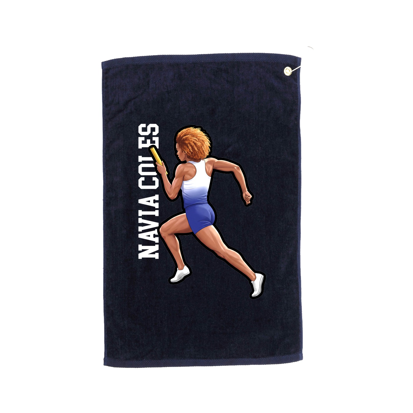 Golf Towel — Name Vertical in Navy
