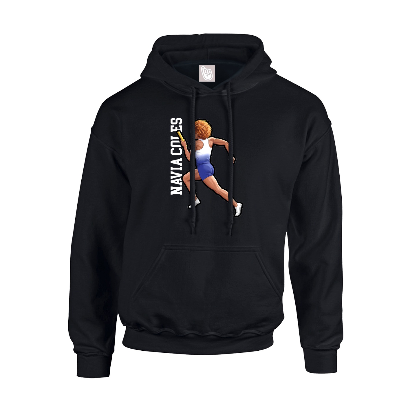 Youth Hoodie — Name Vertical in Black