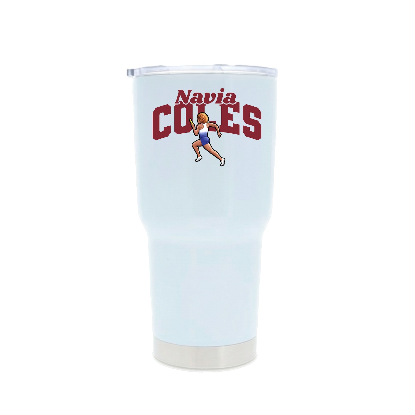 30oz Stainless Steel Tumbler — Signature Arch in White