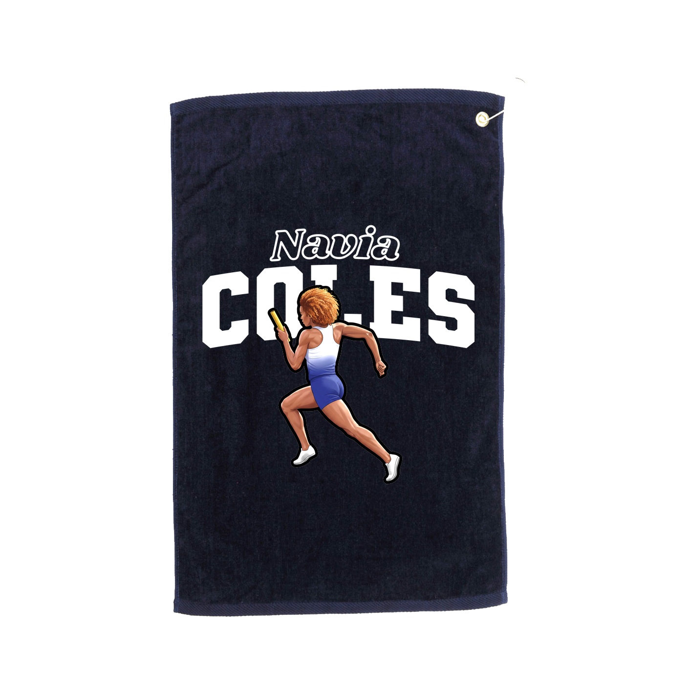 Golf Towel — Name Arch in Navy