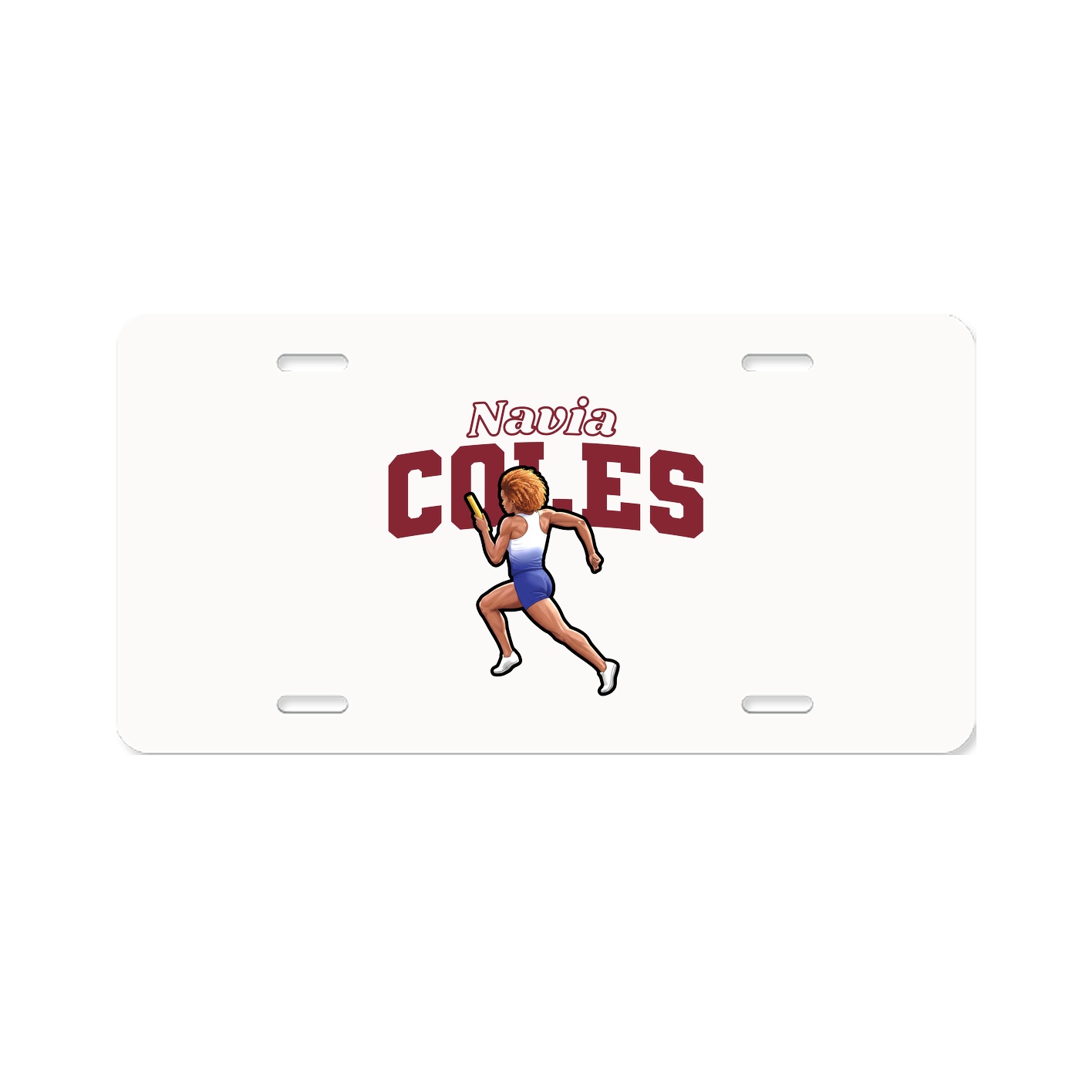 License Plate — Name Arch in Classic