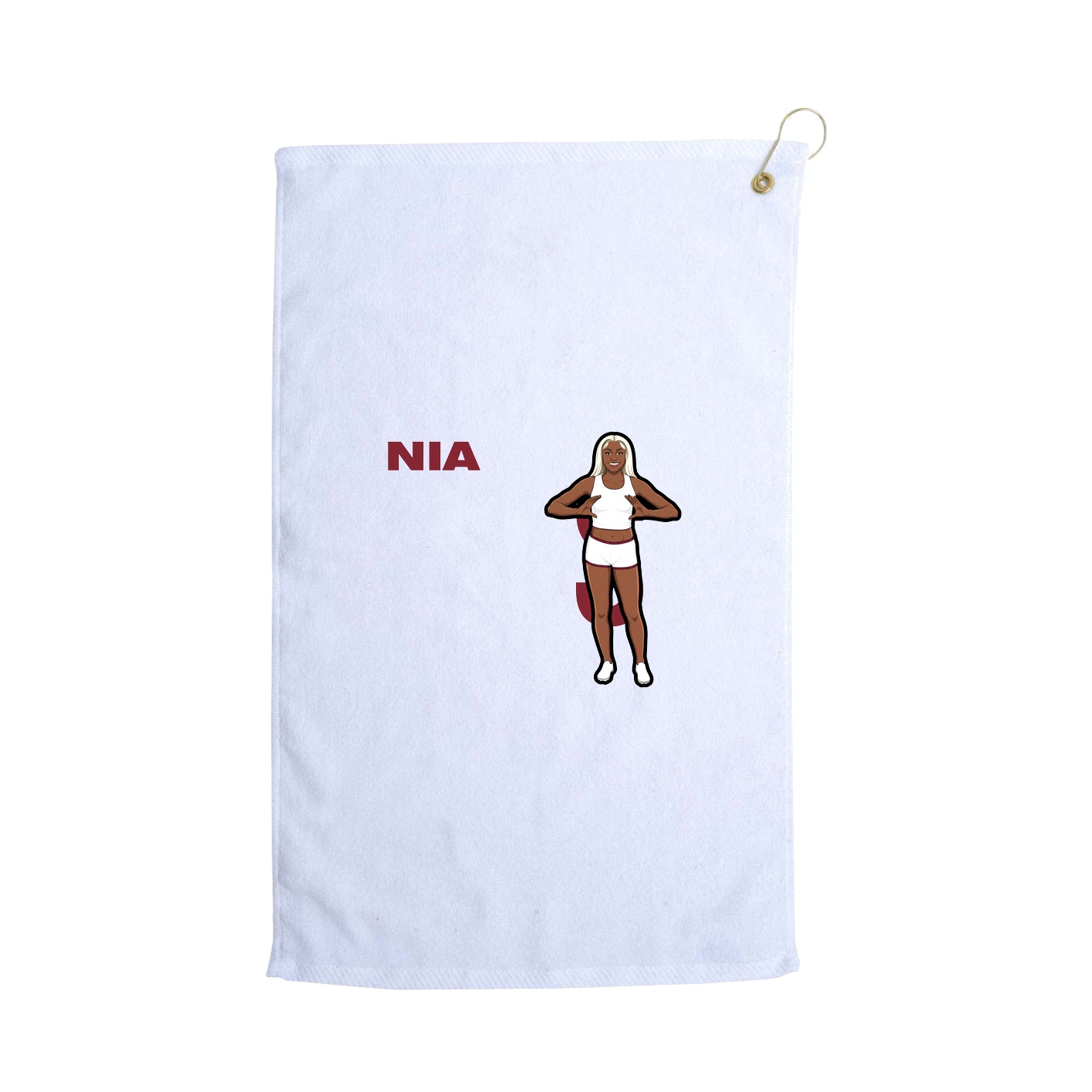 Golf Towel — Player Name in White